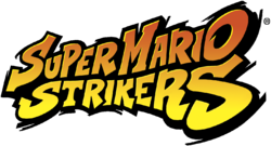The logo for Super Mario Strikers.