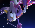 Blaze competing in the event in the game's opening.