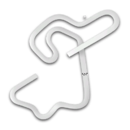 Map of <small>N64</small> Royal Raceway in Mario Kart 8 Deluxe.