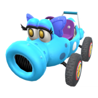 Light-blue Turbo Birdo from Mario Kart Tour