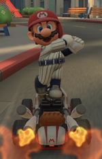 Mario (Baseball) performing a trick.