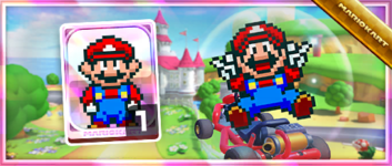 Mario (SNES) from the Spotlight Shop in the 2023 Mario Tour in Mario Kart Tour