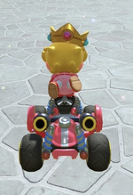 Baby Peach performing a trick.