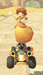 Daisy performing a trick.