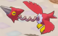 Red bird-like enemies with stretchy, spring-like necks whose beaks resemble crocodile clips