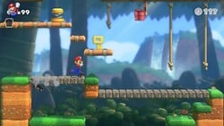 Screenshot of Donkey Kong Jungle level 2-3 from the Nintendo Switch version of Mario vs. Donkey Kong