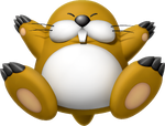 Artwork of Monty Mole from Super Mario Party for Nintendo Switch.