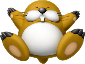 Artwork of Monty Mole from Super Mario Party for Nintendo Switch.