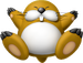 Artwork of Monty Mole from Super Mario Party for Nintendo Switch (also used in Mario Kart Tour and Super Mario Party Jamboree).