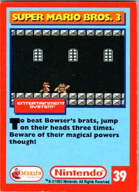 One of the Nintendo Collector Cards