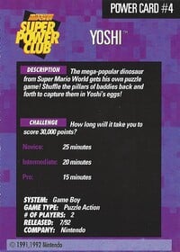 One of the Power Challenge Trading Cards