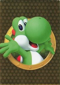 Yoshi golden card from the Super Mario Trading Card Collection