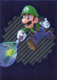 Luigi sport card from the Super Mario Trading Card Collection