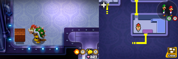 Block 52 in Peach's Castle of Mario & Luigi: Bowser's Inside Story + Bowser Jr.'s Journey.