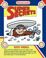 Rocky Wrench's Nintendo Super Secrets card.