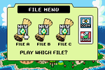 File selection screen