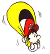 Powerful Mario. The back of his hat is incorrectly colored tan while his arms are incorrectly colored yellow.