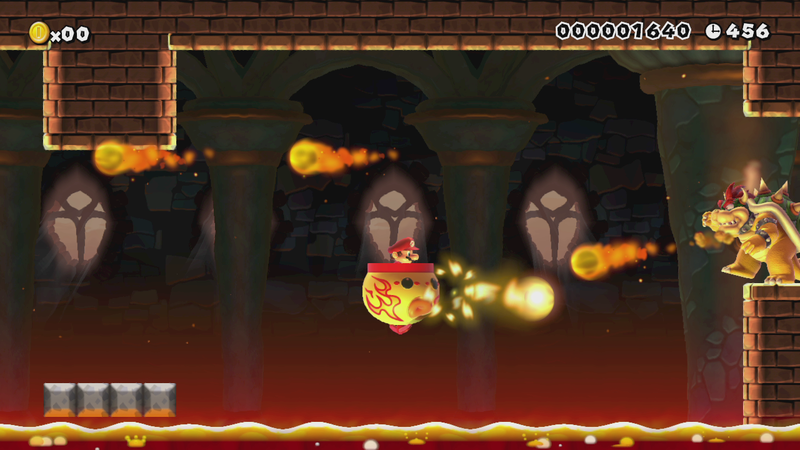 File:Super Mario Maker - Screenshot - NSMBU Castle - Fire Koopa Clown Car.png