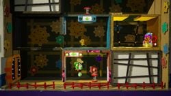 The Shogun's Castle, the third and final level of Ninjarama in Yoshi's Crafted World.