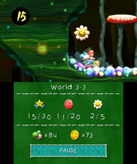 Smiley Flower 3: In a Winged Cloud shortly after the set of stairs that leads to the level's keys, below to the left.