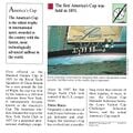 "When was the first America's Cup boat race held?" (back)