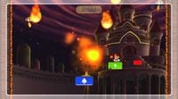 Screenshot of Mario in Cloudy with a Chance of Fire, a Boost Mode Challenge Mode in New Super Mario Bros. U.