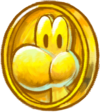 Artwork of a Coin, from Yoshi's New Island.