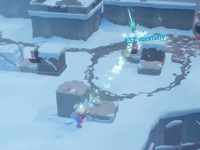 Cryobolide's Frostbite Attack in battle in Mario + Rabbids Sparks of Hope
