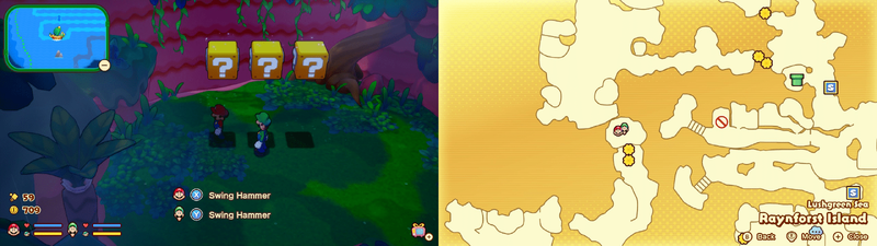 ? blocks 15-16-17 in Raynforst Island from Mario & Luigi: Brothership