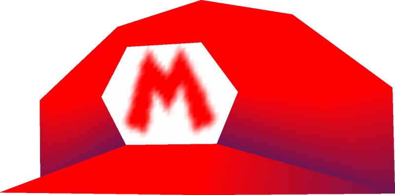 File:MK64 Mario hat model.png