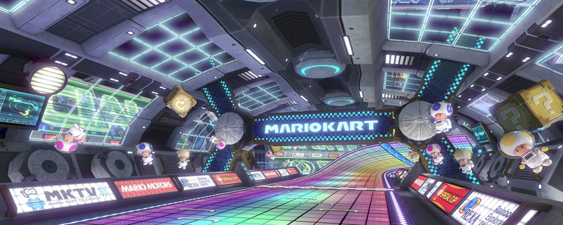 File:MK8 Rainbow Road Starting Line.png