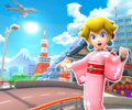 Course icon featuring Peach (Kimono) that was used in earlier versions to represent the Tokyo Blur T course. It has since been replaced in the game with a slightly-edited version.