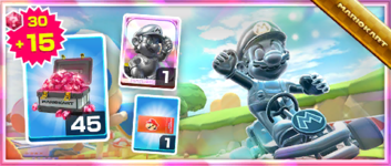 The Metal Mario Pack from the 2020 Trick Tour in Mario Kart Tour