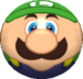 Luigi after eating the Bowlo Candy.