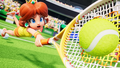 Daisy lunging after a shot from Bowser