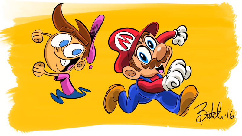 File:Mario and Timmy Turner.png