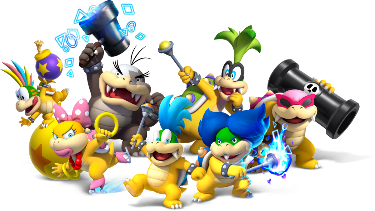 File:NSMBU Koopalings Group Artwork.png - Super Mario Wiki, the Mario ...