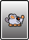 A Scardey Rat card from Paper Mario: Color Splash