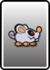 A Scardey Rat card from Paper Mario: Color Splash