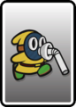 A Yellow Slurp Snifit card from Paper Mario: Color Splash