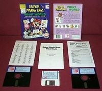 Cover and game format footage of Mario Print World.