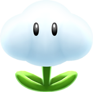 Artwork of a Cloud Flower, from Super Mario Galaxy + Super Mario Galaxy 2