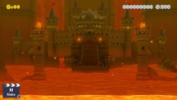 Bowser's Castle in the Super Mario 3D World style of Super Mario Maker 2