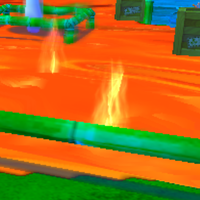 Burning goop in Super Mario Sunshine
