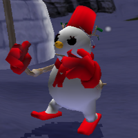 A big Snowman in Wario World