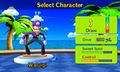 Character select screen with Waluigi