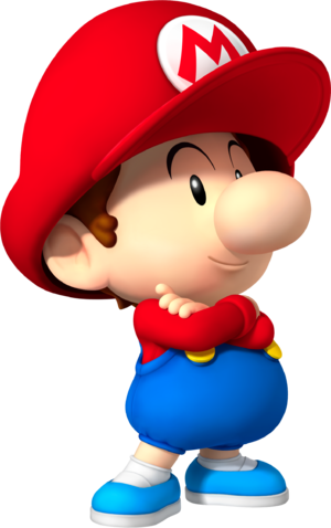 Artwork of Baby Mario for Mario Kart Wii (also used in Mario Super Sluggers and Mario Kart Tour)