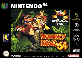 The front European cover for Donkey Kong 64