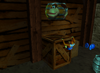 A set of blue Banana Coins in Fungi Forest.