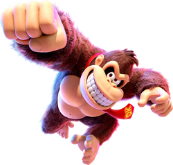 Artwork of Donkey Kong throwing a punch for Donkey Kong Bananza